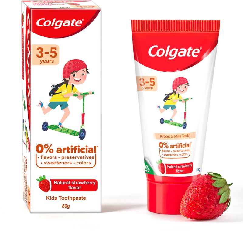 Colgate Kids (3-5 years) Natural Strawberry Flavour Toothpaste (80 g)