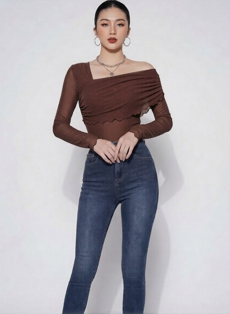 urban streetwear Women Brown Top - Image 6