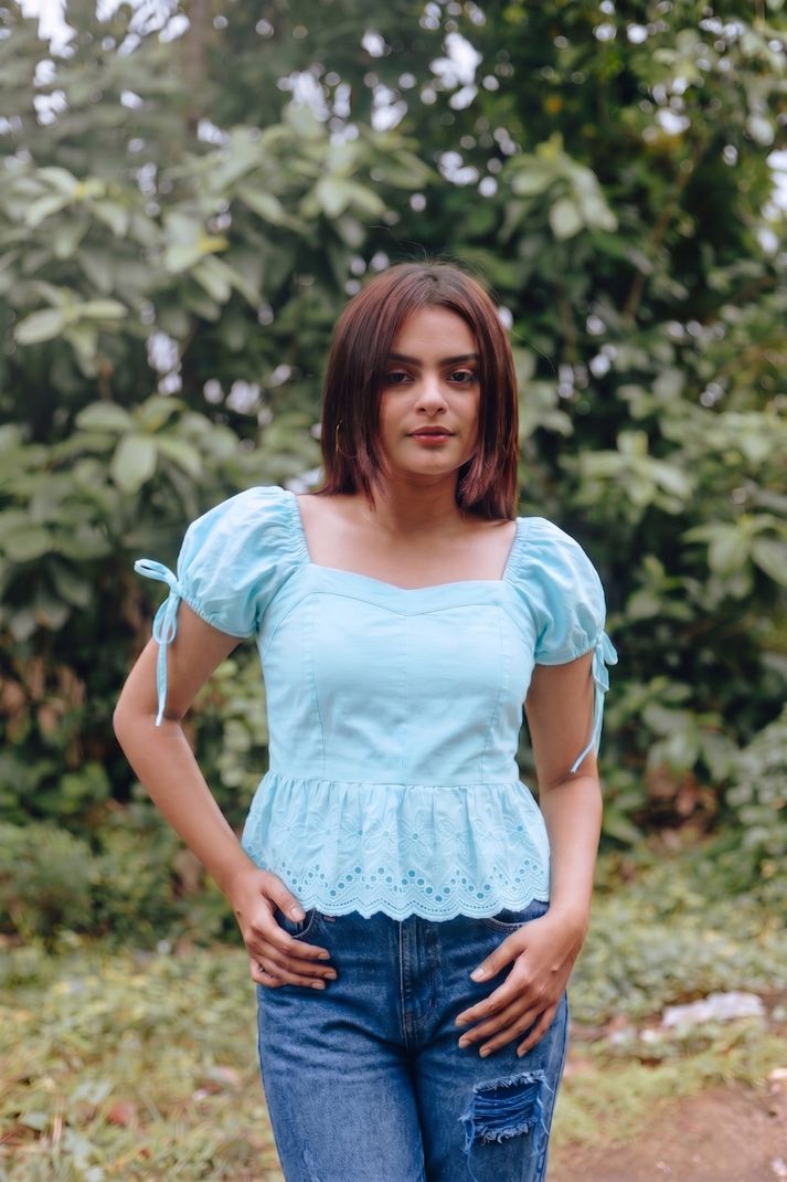 Sahajanand etp Women Light Blue Top - Image 6