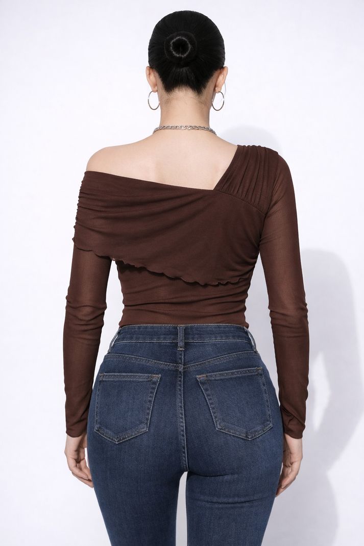 urban streetwear Women Brown Top - Image 4
