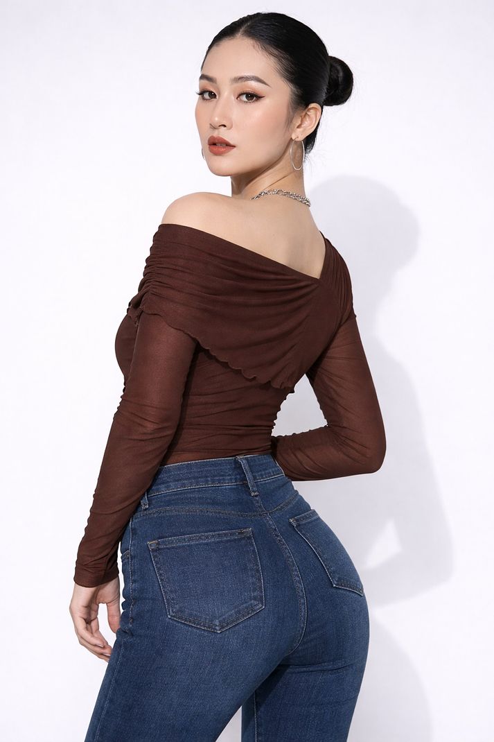 urban streetwear Women Brown Top - Image 5