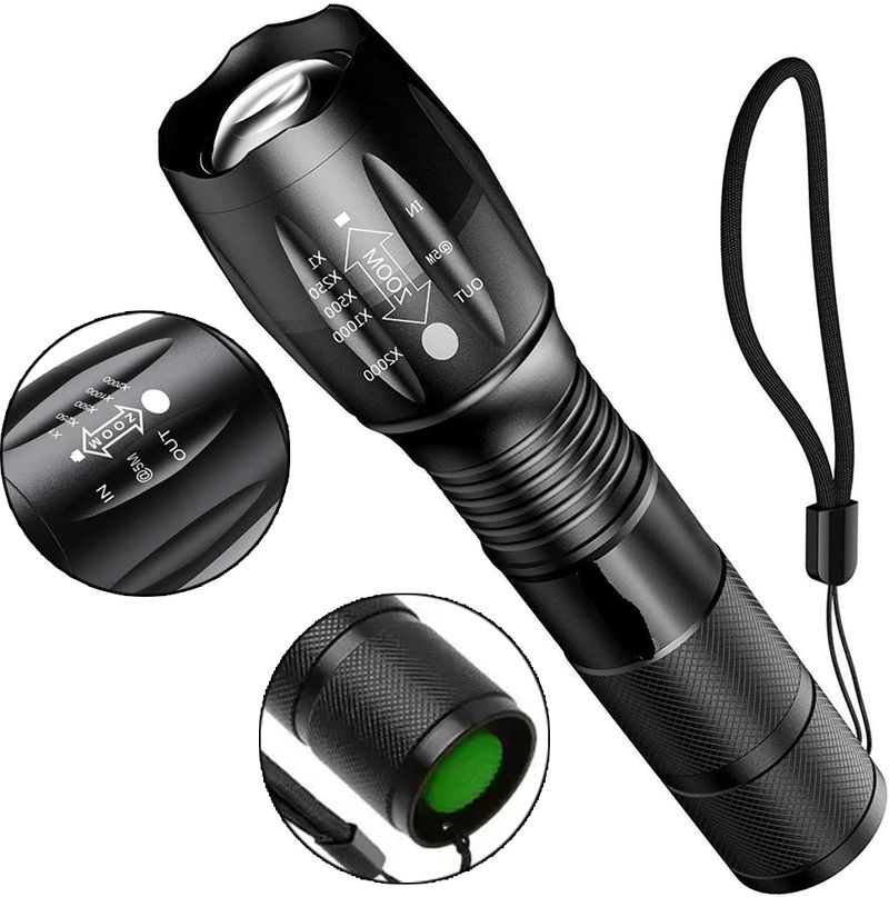 LED FLASHLIGHT Waterproof Battery Changeable Zoomable Flashlight - Image 2