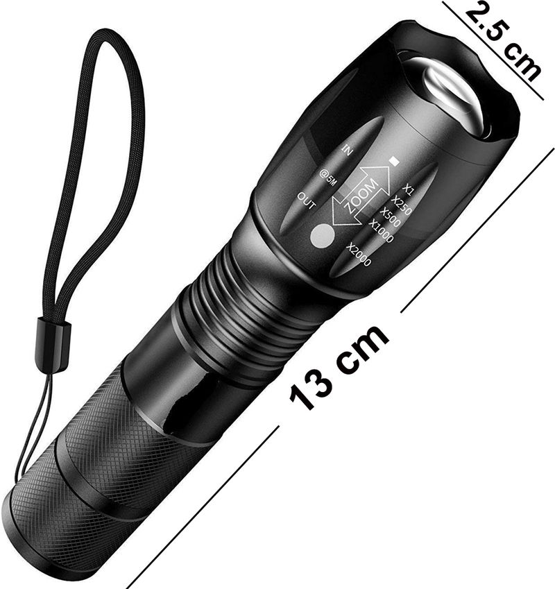LED FLASHLIGHT Waterproof Battery Changeable Zoomable Flashlight - Image 3