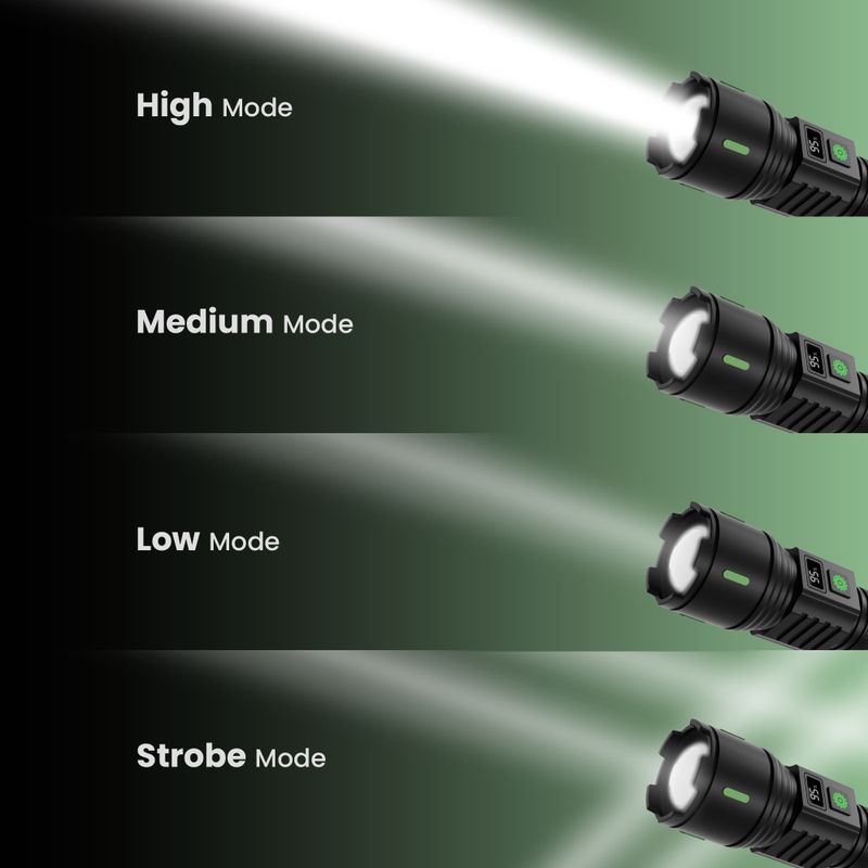 Salpido Vortex FL-05 LED Torch Black 17cm Rechargeable - Image 6