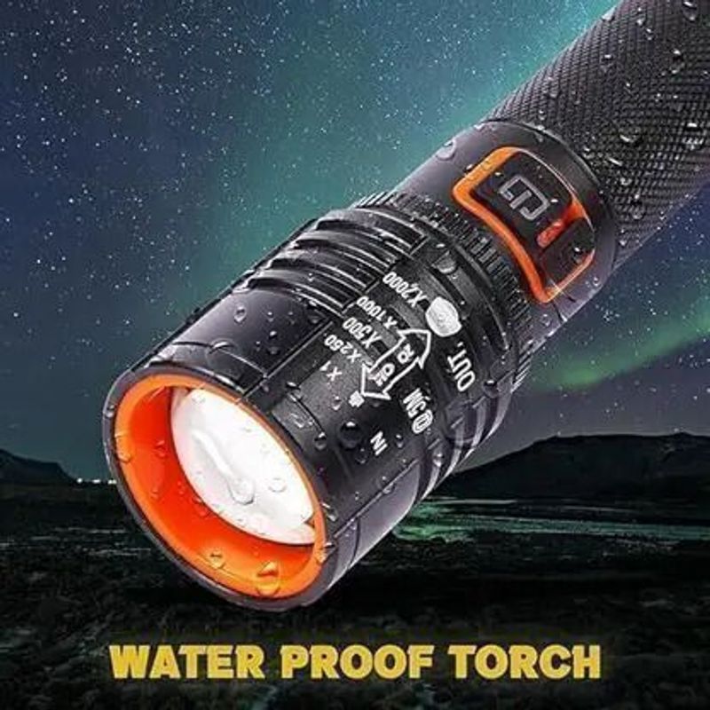 MZ 035 5 Modes Zoomable Metal Flashlight - Image 5