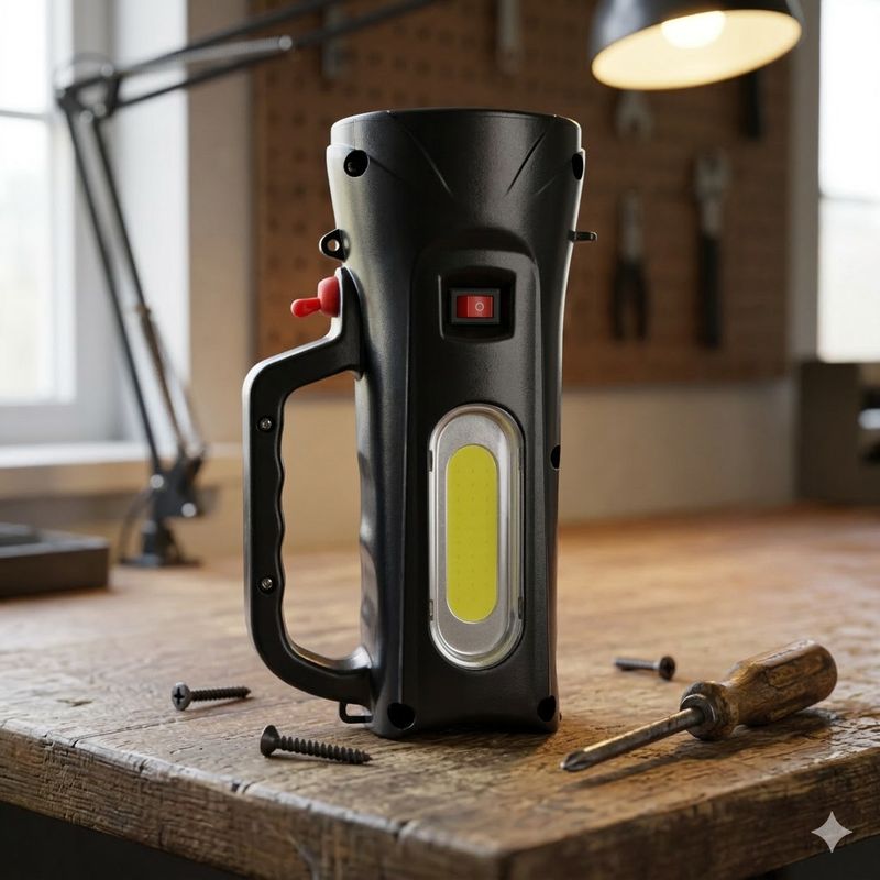 DEGNO Kissan Search Torch LED Light 80w long battery backup laser kisan torch light à¤à¥à¤°à¥à¤ (à¤à¤¾à¤²à¤¾ à¤°à¤¿à¤à¤¾à¤°à¥à¤à¥à¤¬à¤²) - Image 3