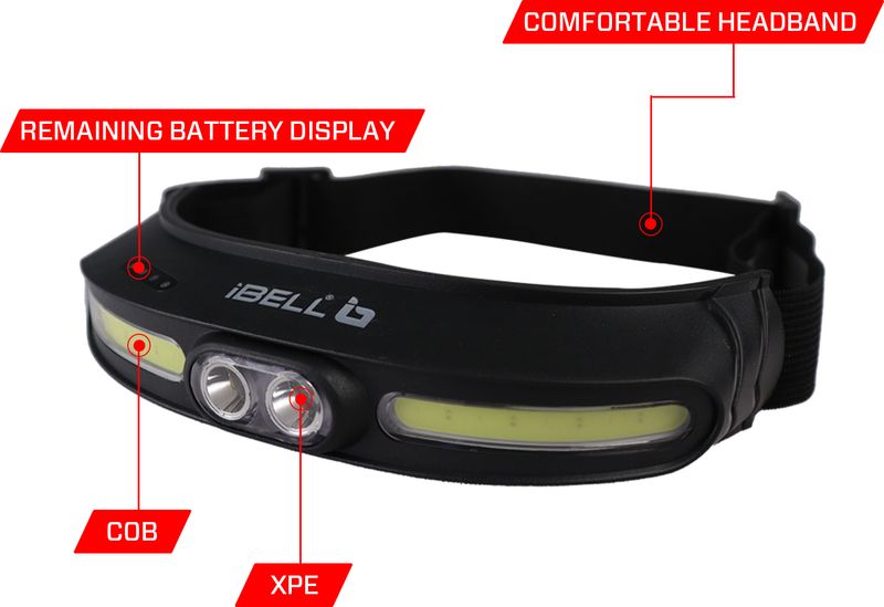 iBELL HL8245S Rechargeable LED Headlamp Torch - Image 6