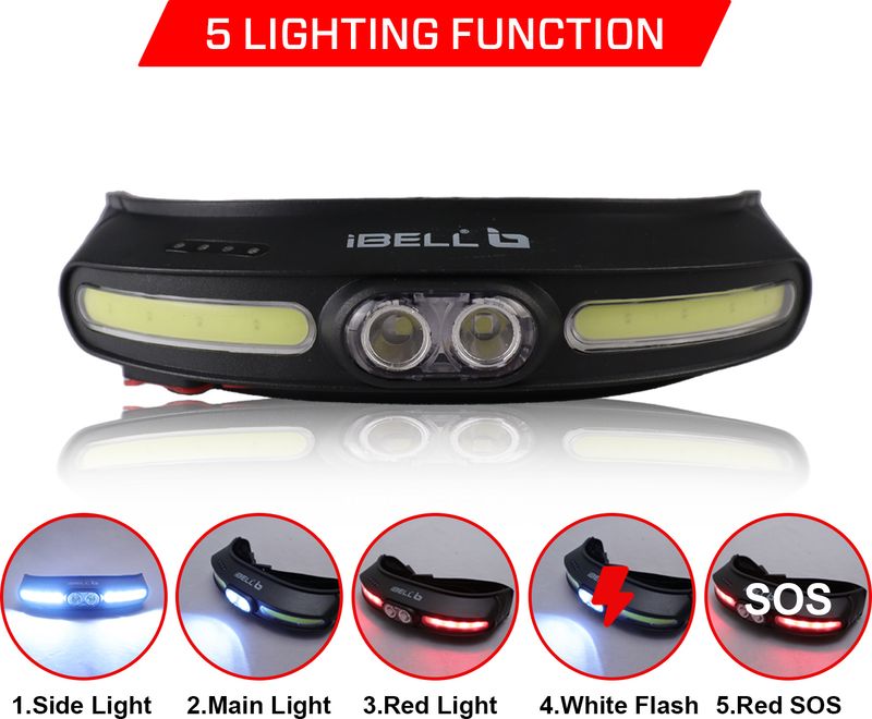 iBELL HL8245S Rechargeable LED Headlamp Torch - Image 4