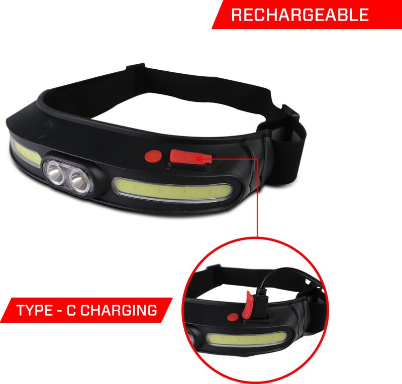 iBELL HL8245S Rechargeable LED Headlamp Torch - Image 5