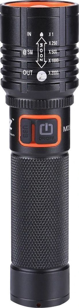 MZ 035 5 Modes Zoomable Metal Flashlight - Image 2