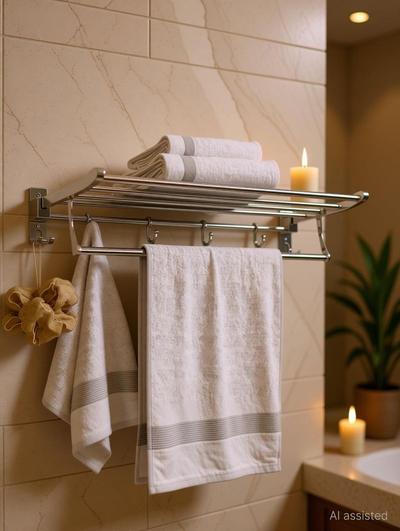 Pillu 304 Stainless Steel Folding Towel Rack - Image 4