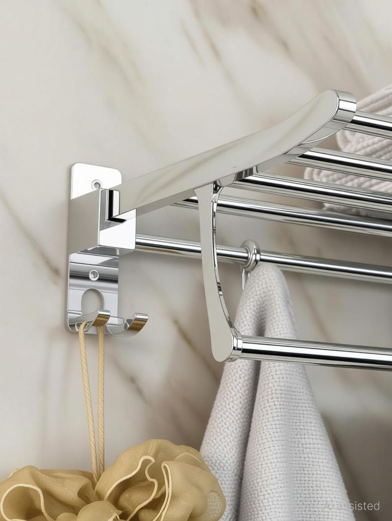 Pillu 304 Stainless Steel Folding Towel Rack - Image 5