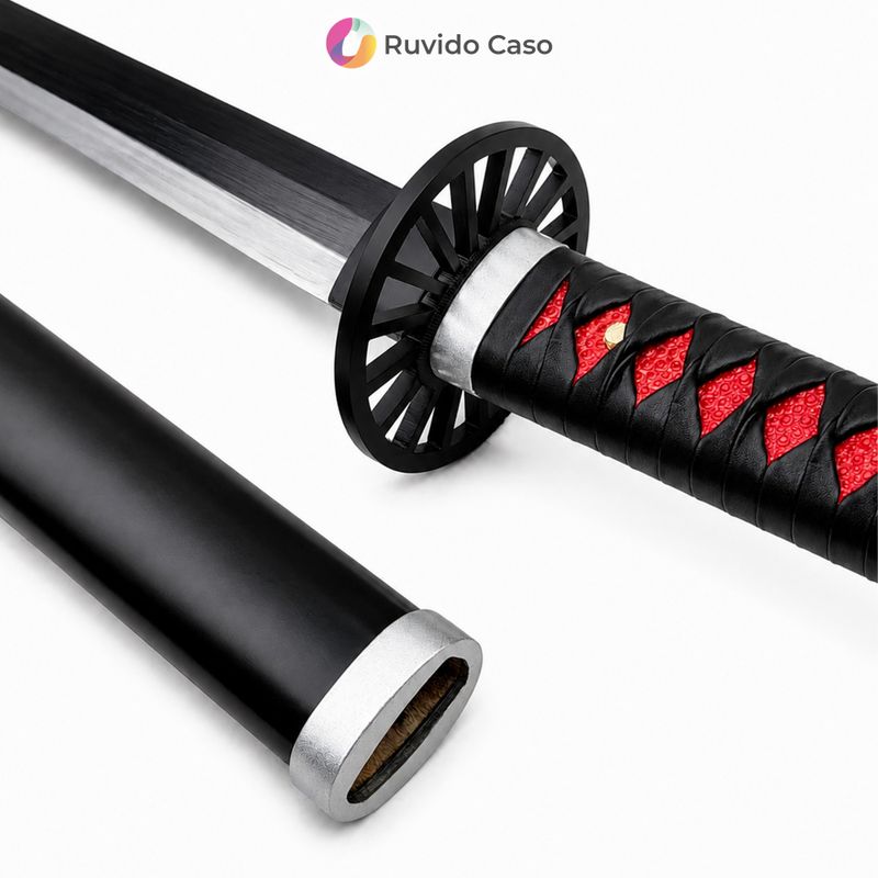 RUVIDO CASO Demon Slayer Tanjiro Wooden Katana - Image 4