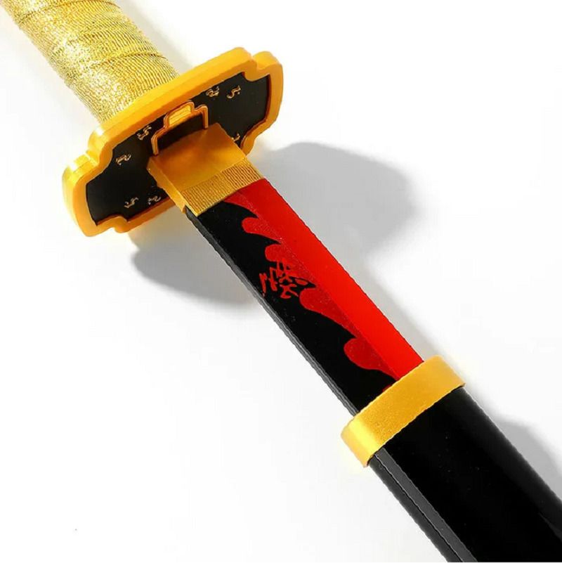World Gift Mart Led Wooden Katana 104 Cm | Wooden Katanaâ Red Glowing Blade & Gold Handle Maces & Swords (Multicolor) - Image 8