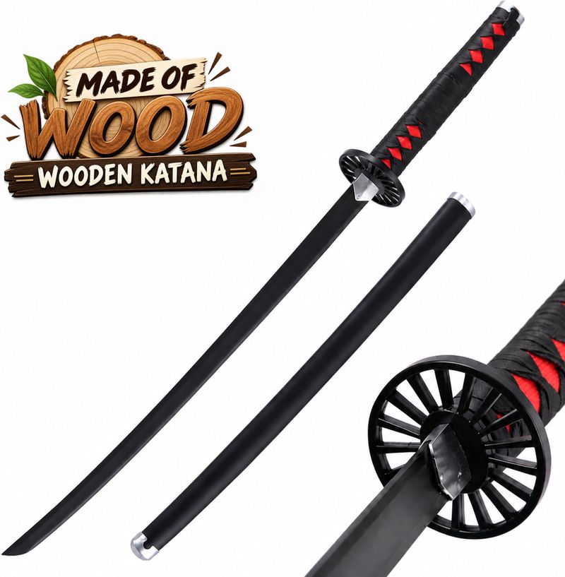 RUVIDO CASO Demon Slayer Tanjiro Wooden Katana - Image 2