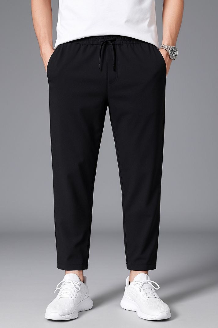TRIP MART Men Black Track Pants - Image 3
