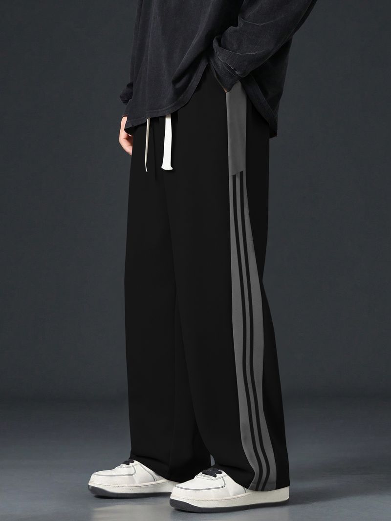 KAJARU Men Colorblock Black Track Pants - Image 4