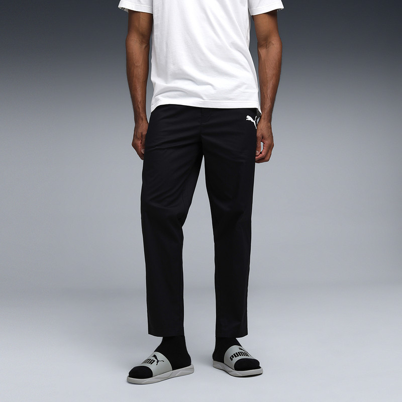 Men Solid Black Track Pants
