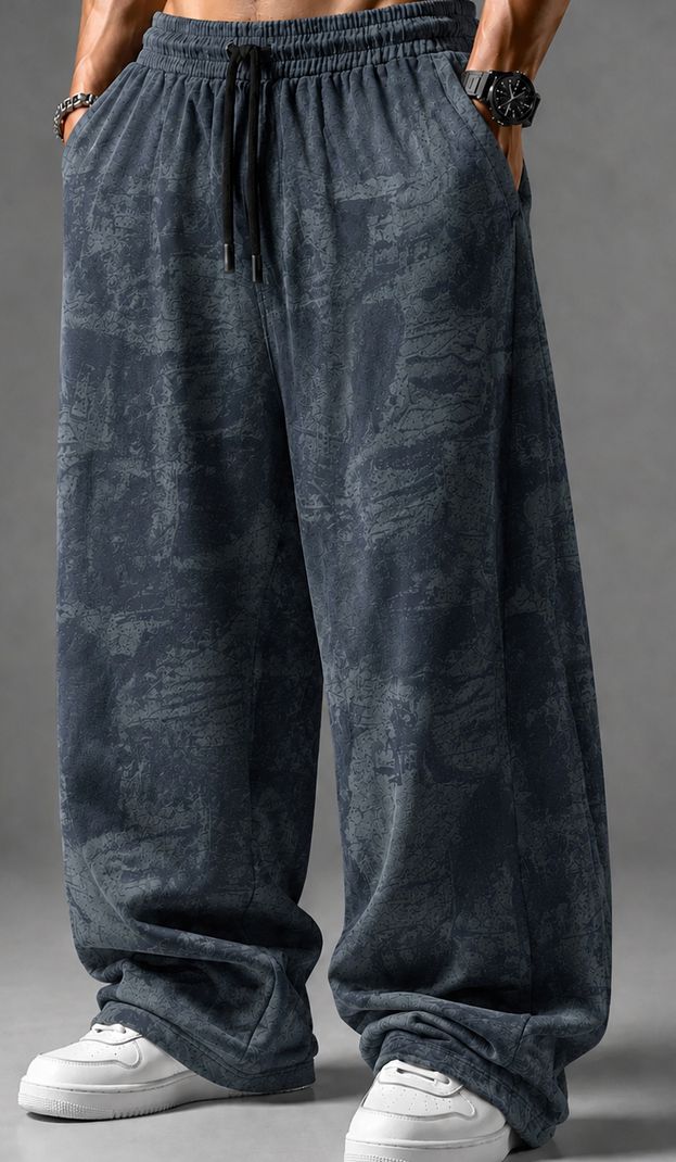 RPIRT Men Printed Blue Track Pants - Image 6