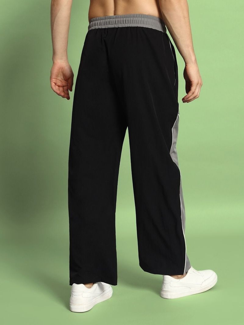 Men Skechers Colorblock Black, Grey Track Pants - Image 3