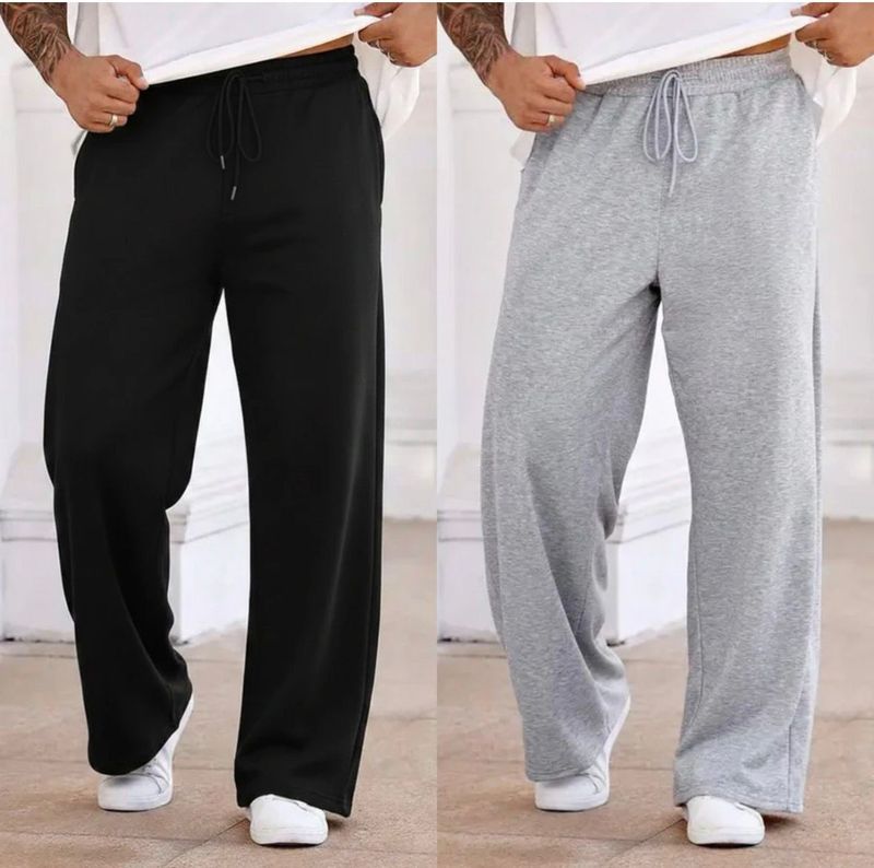 SELL4U 2 Pack Men Black, Grey Track Pants - Image 2