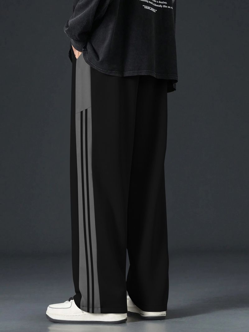 KAJARU Men Colorblock Black Track Pants - Image 3