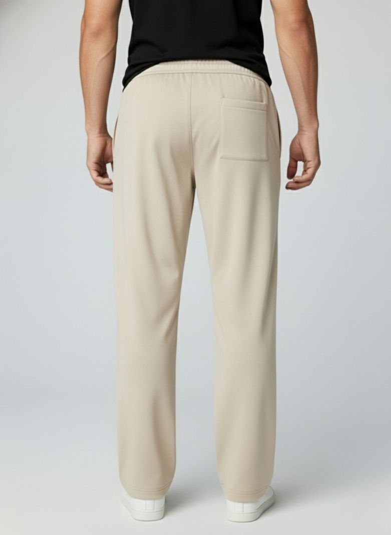 INDICLUB Men Beige Track Pants - Image 4