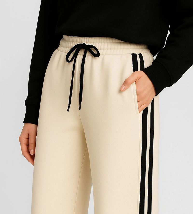 ELITE STAR Striped Beige Track Pants - Image 5