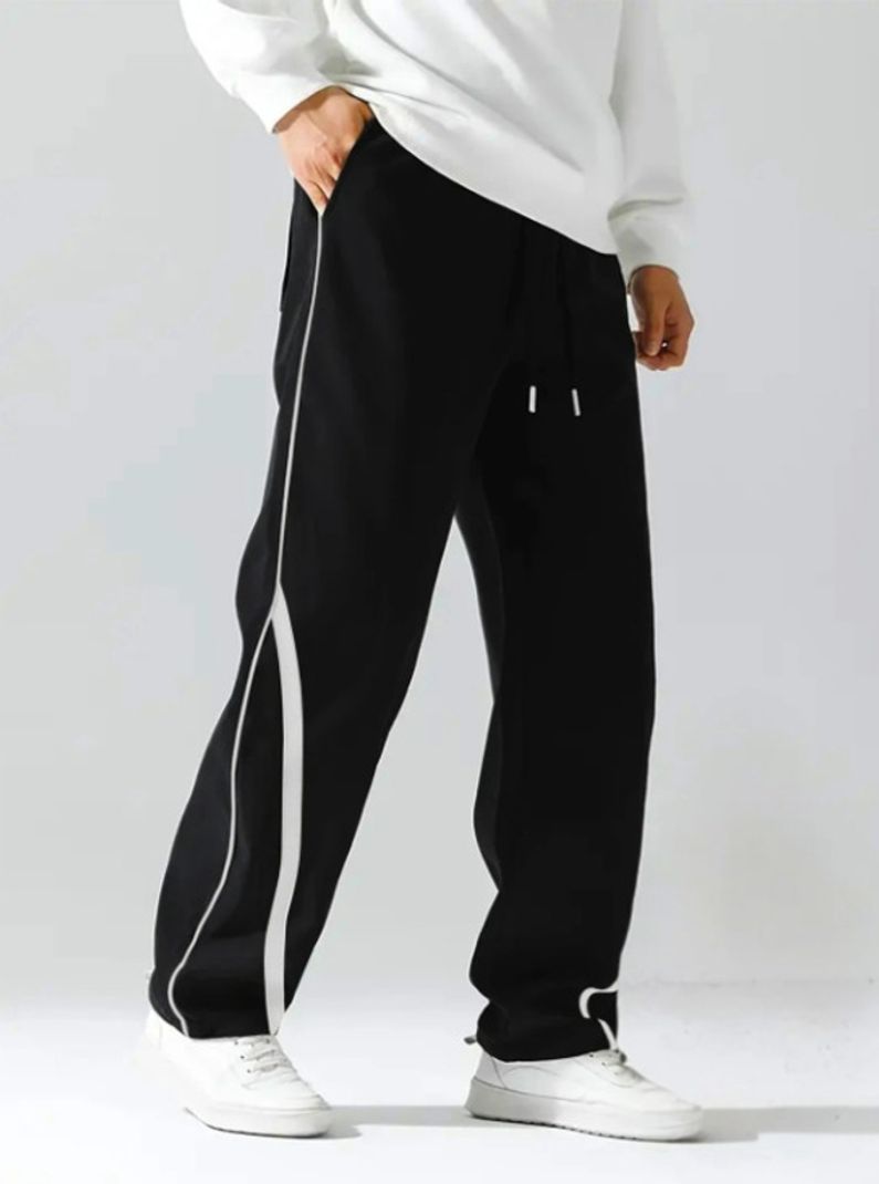 VEXUA Men Striped Multicolor Track Pants - Image 4