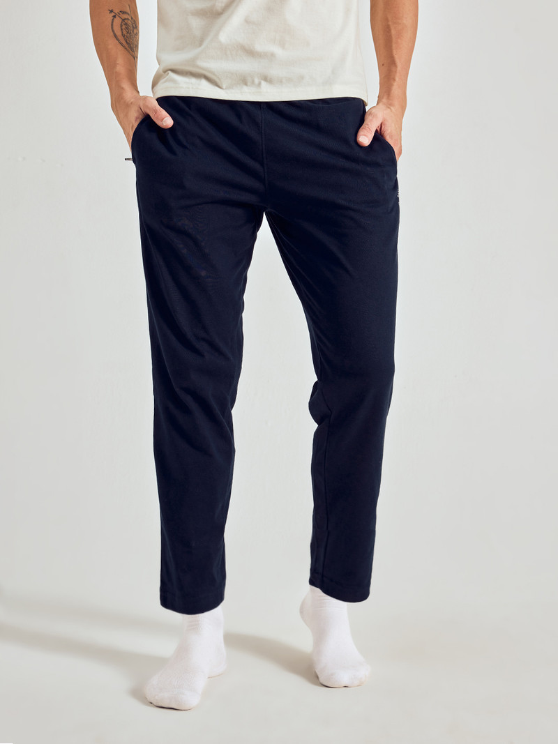 pepe jeans solid men black track pants