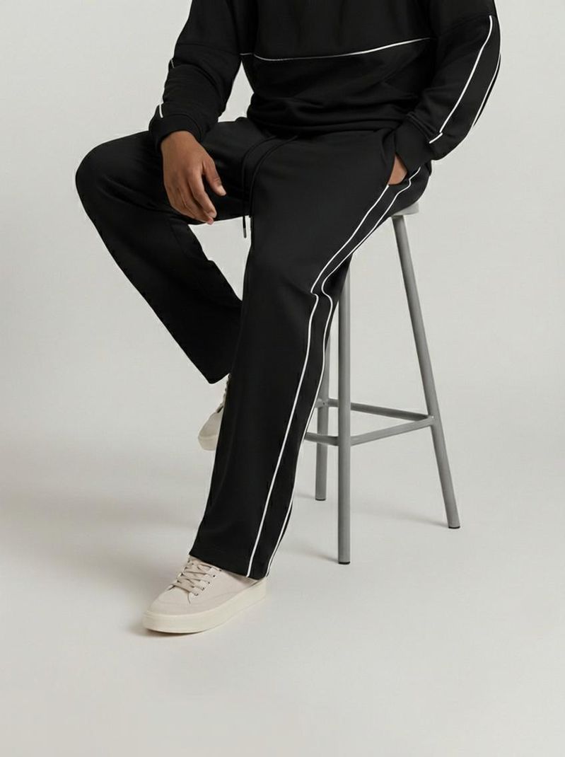 rk hub Men Black Track Pants - Image 2