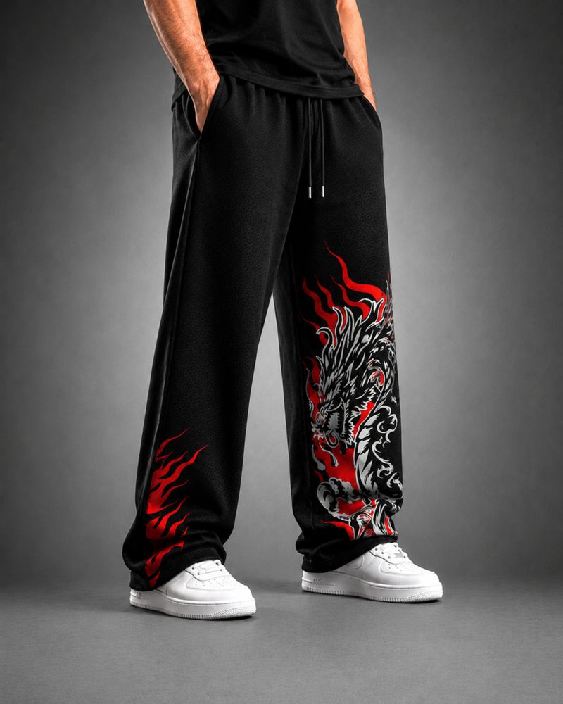 Men Striped Black Track Pants by RESERVE EDITION - Image 3
