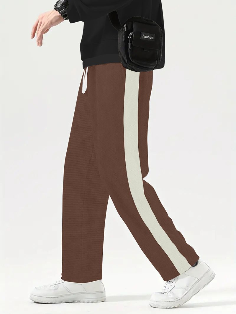 KAJARU Men Colorblock Brown Track Pants - Image 6