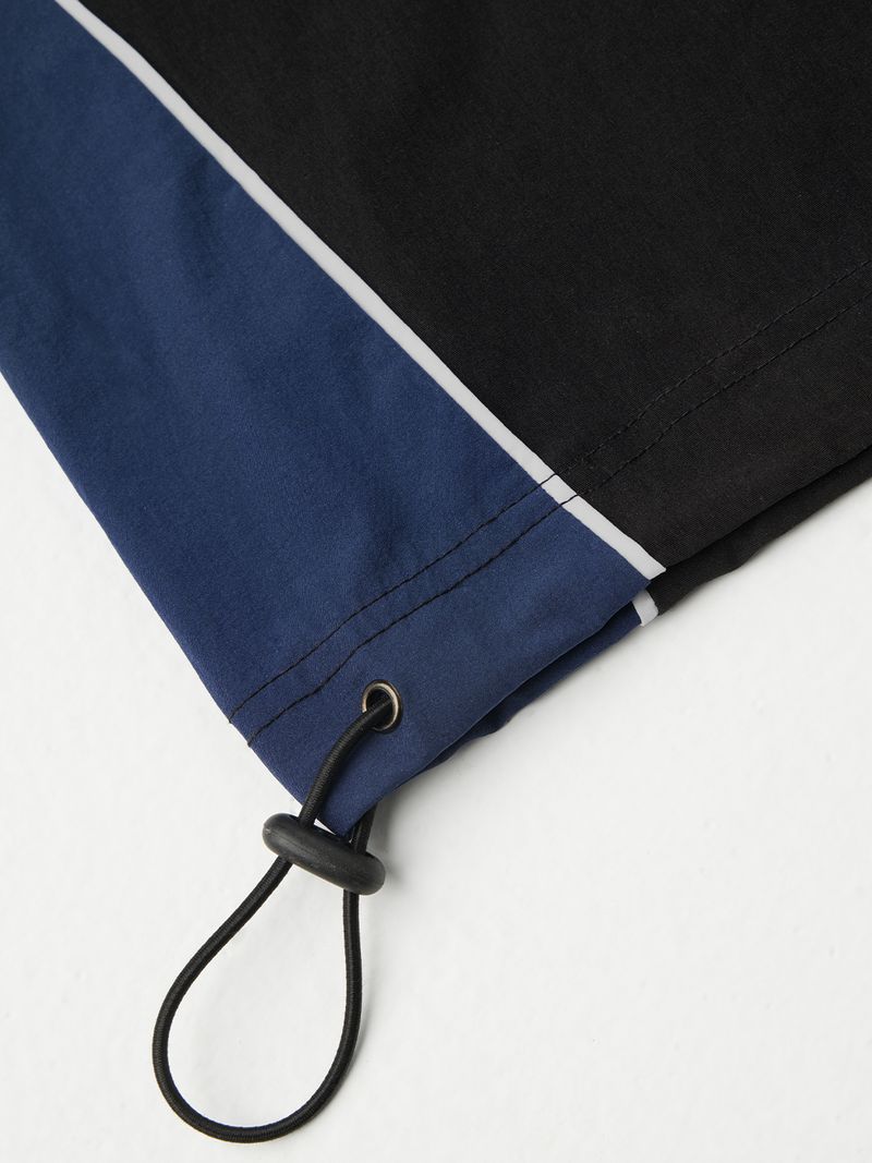 The Souled Store Men Colorblock Black Track Pants - Image 4