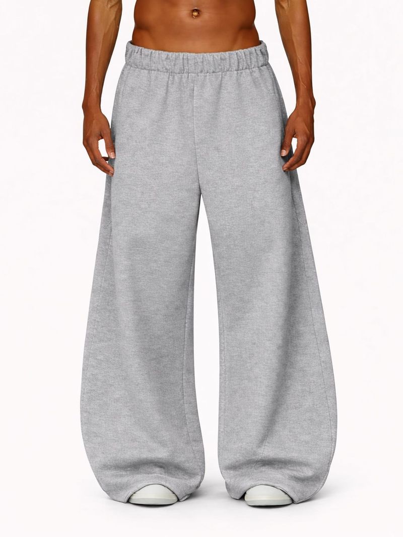 Men Solid Grey Track Pants - Image 2