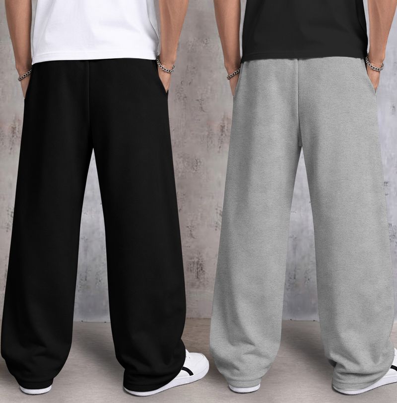 TRIPR Men's 2-Pack Black, Grey Track Pants - Image 3