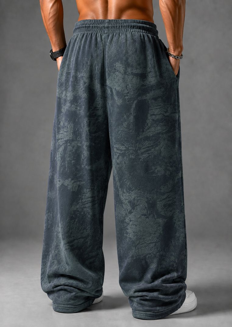 RPIRT Men Printed Blue Track Pants - Image 5