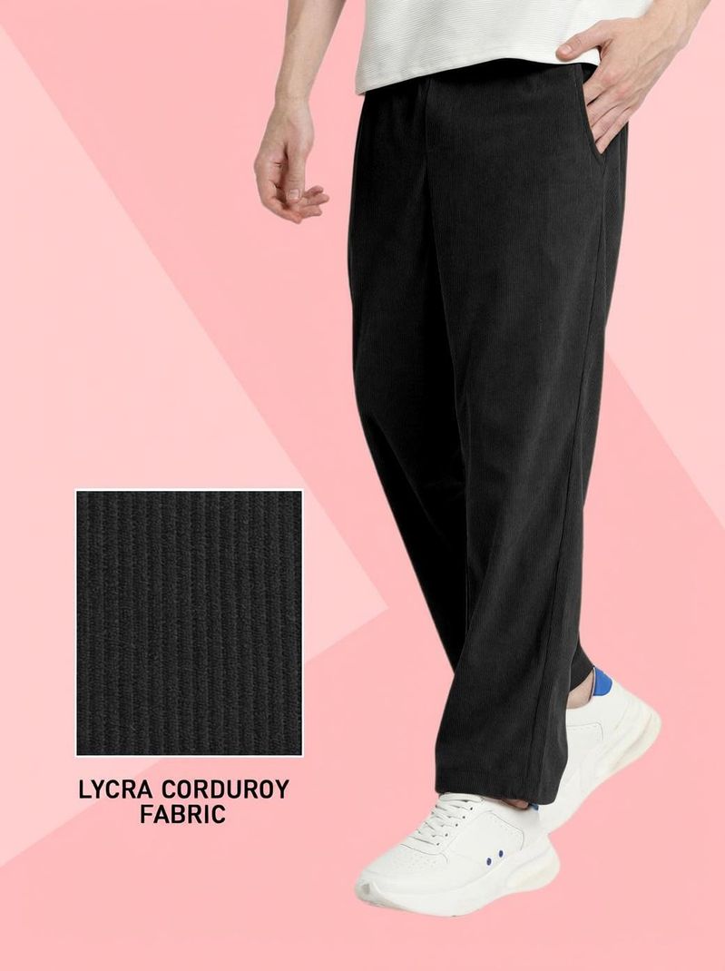 INDICLUB Men Black Track Pants - Image 2