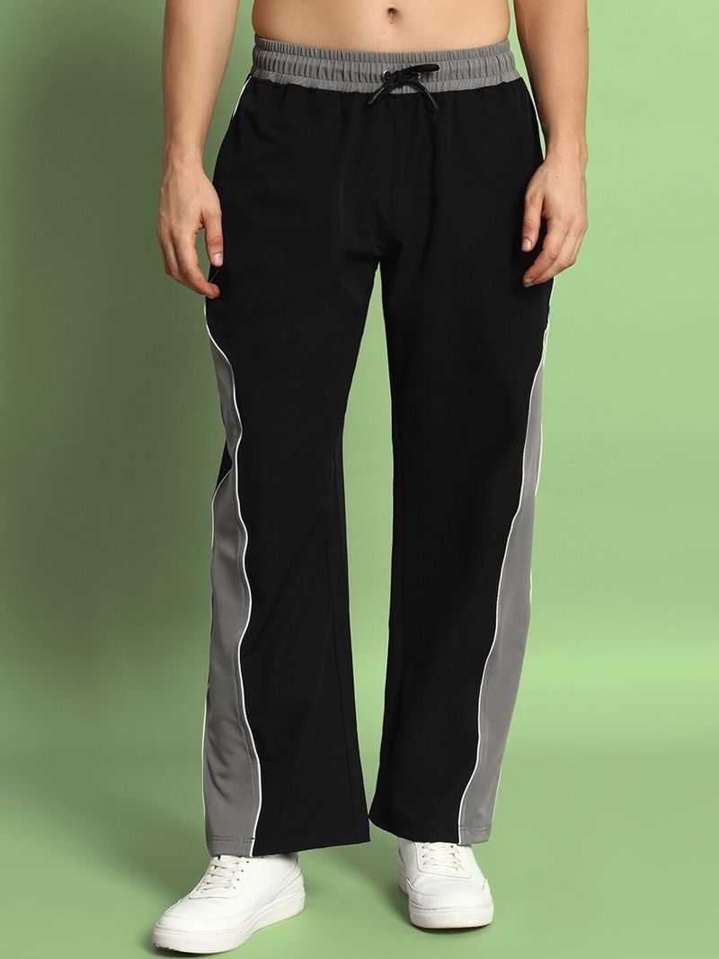 Men Skechers Colorblock Black, Grey Track Pants - Image 6