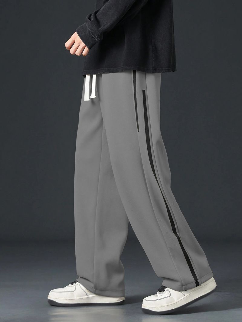 KAJARU Men Grey Colorblock Track Pants - Image 2