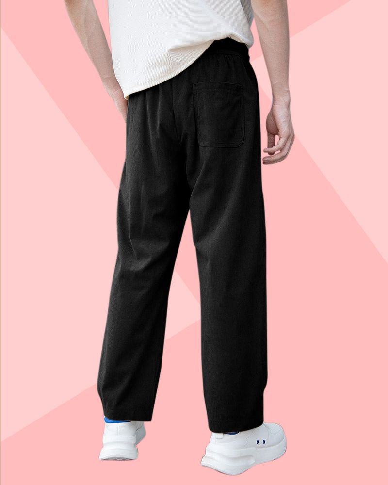 INDICLUB Men Black Track Pants - Image 5
