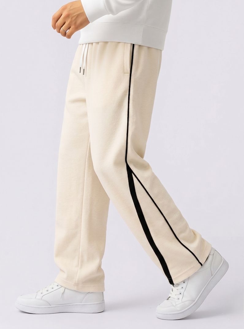 MODESHIFT Men Beige Track Pants - Image 5