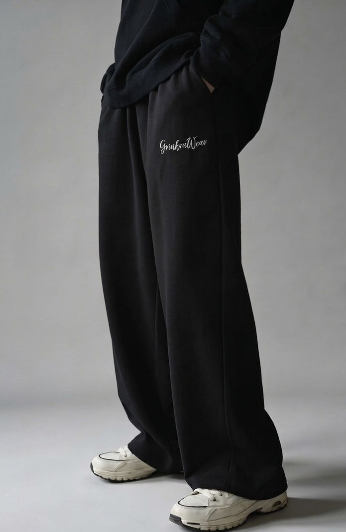 GRINKRAWEAR Men Black Track Pants - Image 2