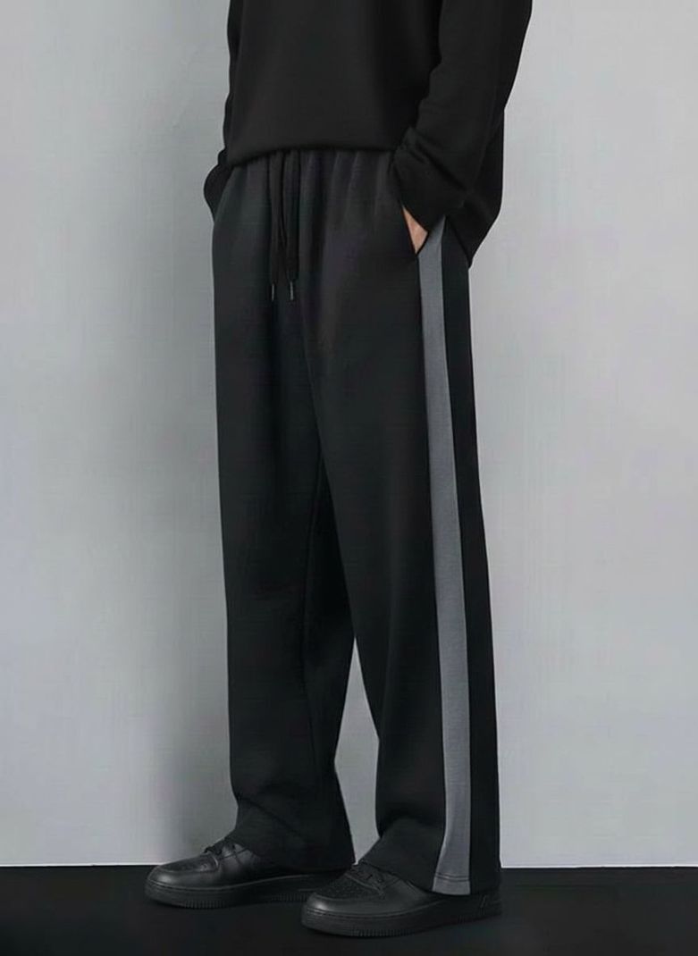yanexa 2-Pack Men Striped Black, Grey Track Pants - Image 3