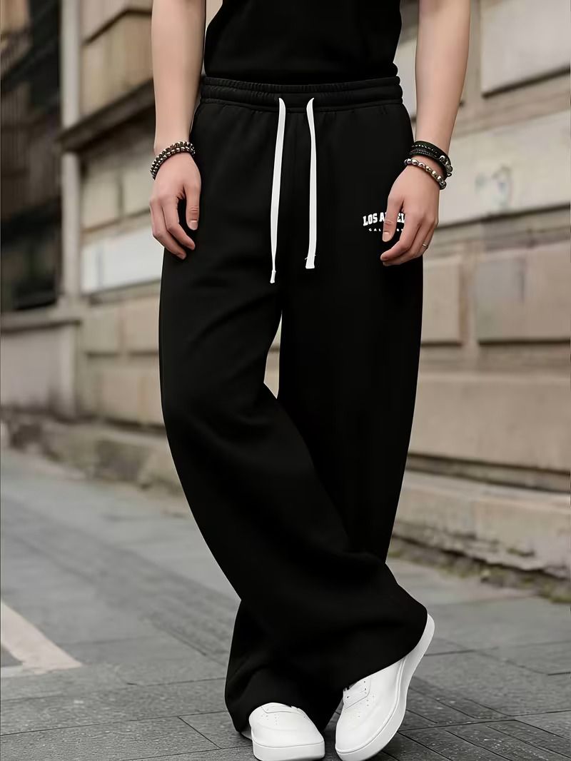 Men Black Printed Track Pants - Image 3