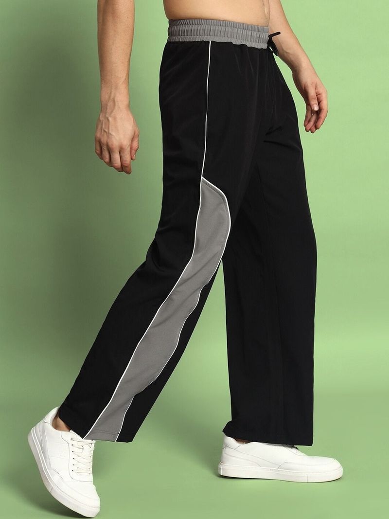 Men Skechers Colorblock Black, Grey Track Pants - Image 4