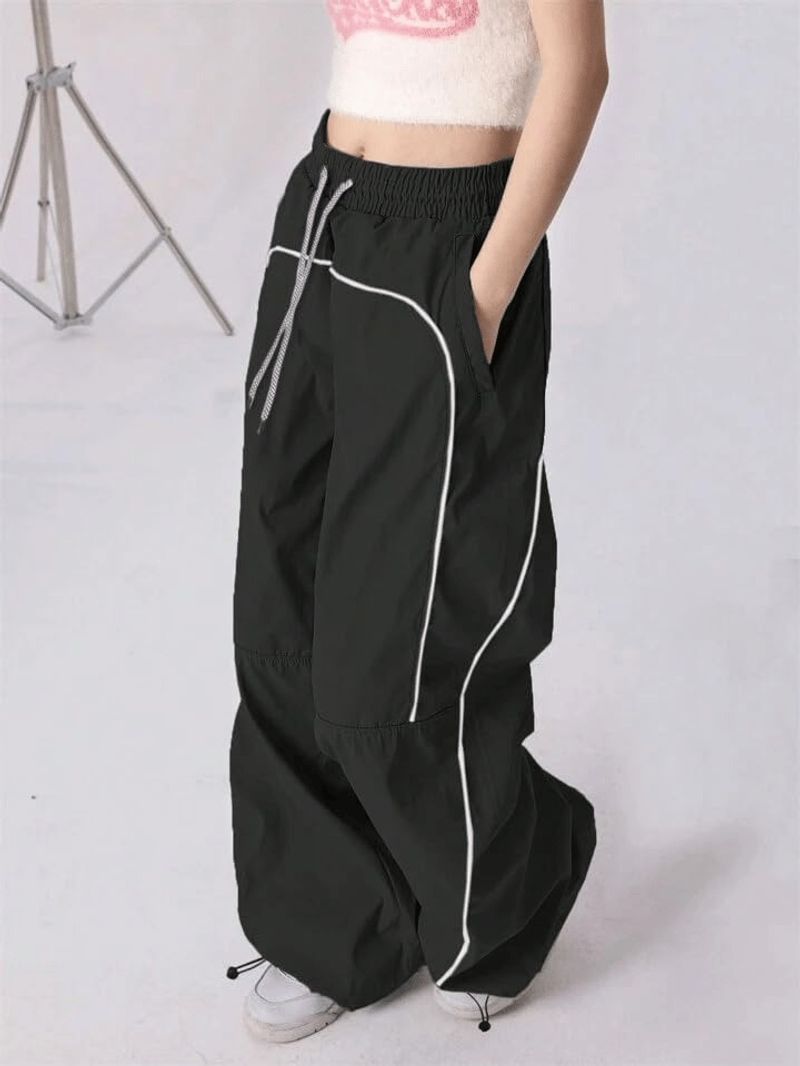 Lakhtadar Striped Black Track Pants - Image 2