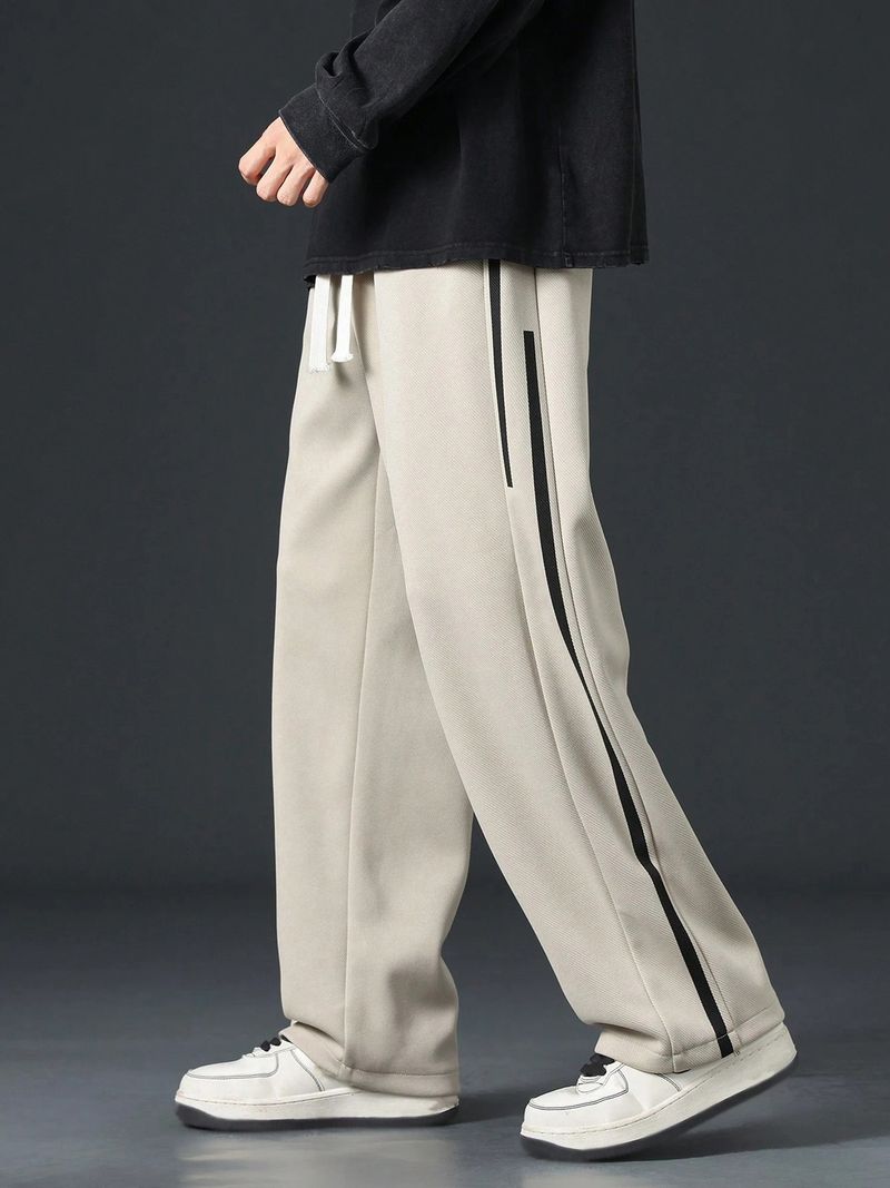 KAJARU Men Beige Colorblock Track Pants - Image 2