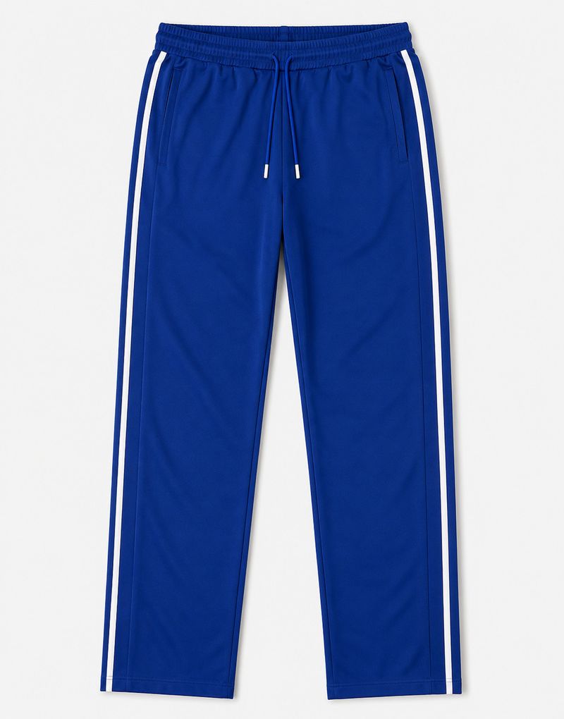 VEXUA Men Blue Striped Track Pants - Image 6