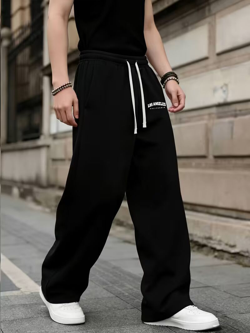 Men Black Printed Track Pants - Image 6